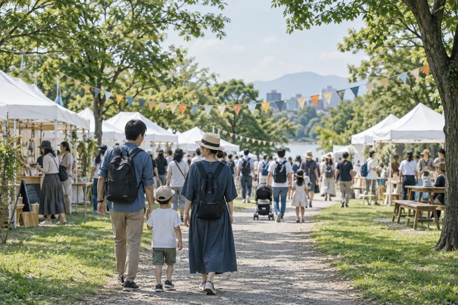 公園で開催される屋外イベントのイメージ